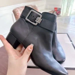 Nine West Paseo Black Leather Ankle Boots - NWT