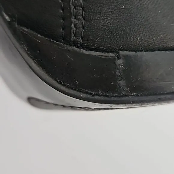 NINE WEST Reindeero Black Leather Strap Heel Zipper Women's Boot Size 6