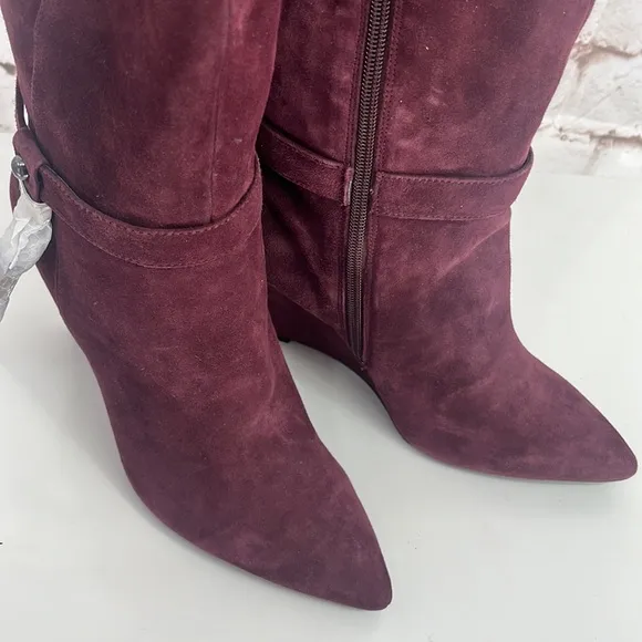 🆕Nine West “Trybecca” Suede Knee High Boots, Size 9.5