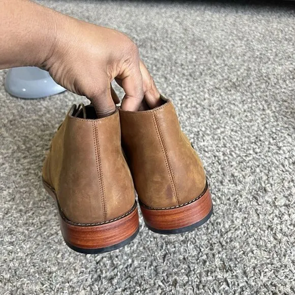 Nisolo Everyday Chukka Boots Shoe Brown Leather Mens Size 12 New READ