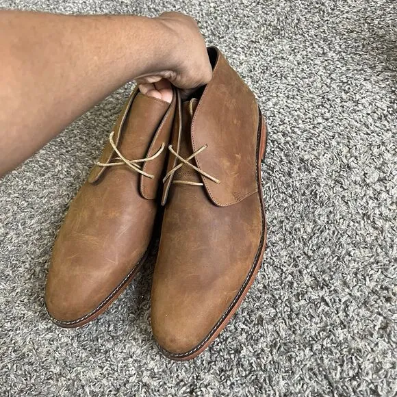 Nisolo Everyday Chukka Boots Shoe Brown Leather Mens Size 12 New READ