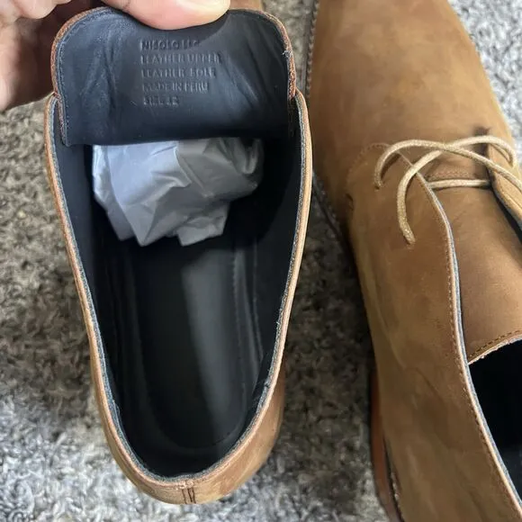 Nisolo Everyday Chukka Boots Shoe Brown Leather Mens Size 12 New READ