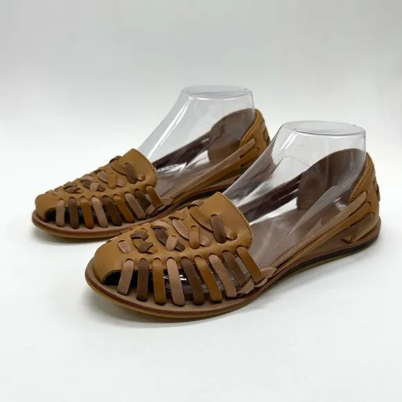 NISOLO | Huarache Sandals in Tobacco Colorblock