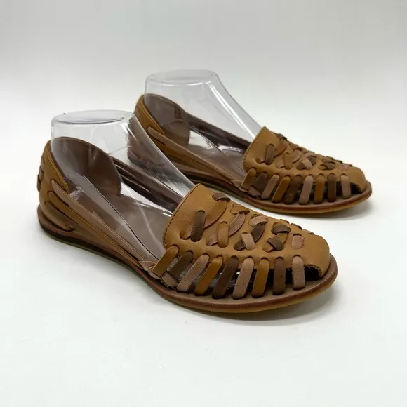 NISOLO | Huarache Sandals in Tobacco Colorblock