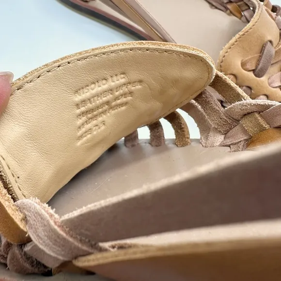 NISOLO | Huarache Sandals in Tobacco Colorblock