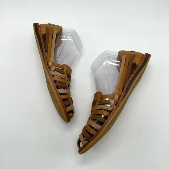 NISOLO | Huarache Sandals in Tobacco Colorblock