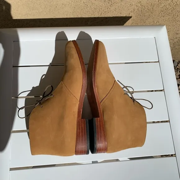 Nisolo lace up nude suede boots size 9