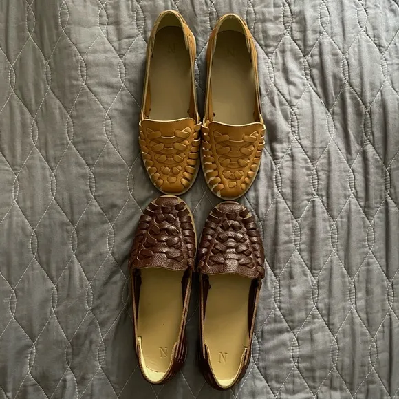 Nisolo Women's Huarache Sandal | Size 6 2 pair bundle | Woven Leather Shoes
