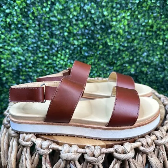Nisolo x Anthropologie go to flatform sandals in brandy new in box