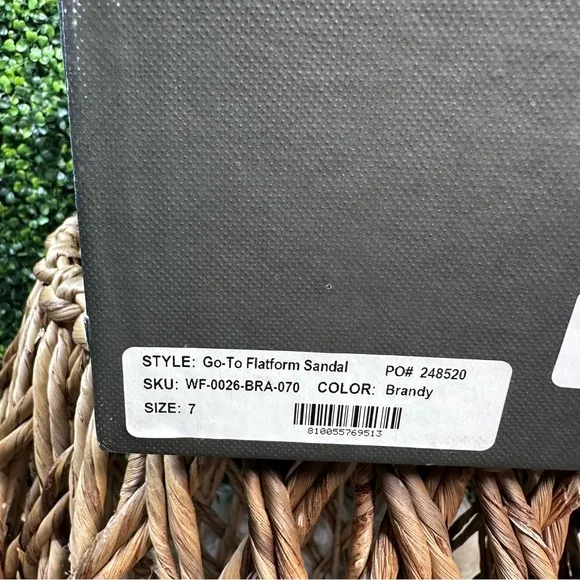 Nisolo x Anthropologie go to flatform sandals in brandy new in box