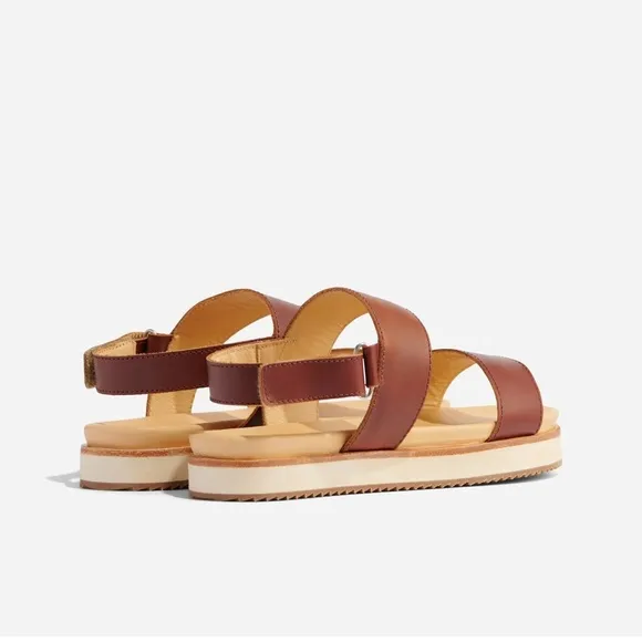 Nisolo x Anthropologie go to flatform sandals in brandy new in box