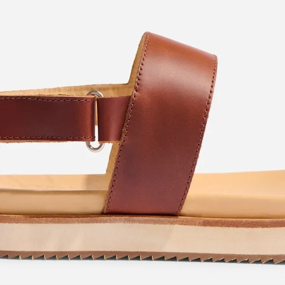 Nisolo x Anthropologie go to flatform sandals in brandy new in box