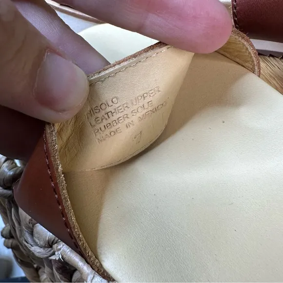 Nisolo x Anthropologie go to flatform sandals in brandy new in box