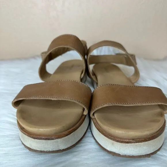 Nisolo Go-To Platform Sandals In Almond Size 9.5