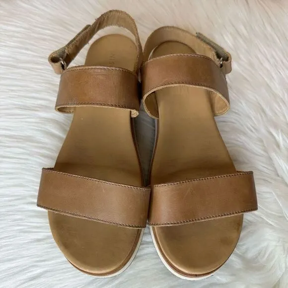 Nisolo Go-To Platform Sandals In Almond Size 9.5