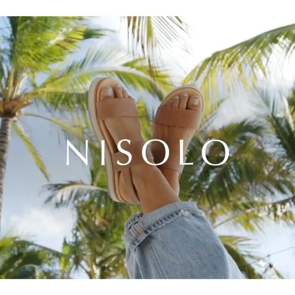 Nisolo Go-To Platform Sandals In Almond Size 9.5