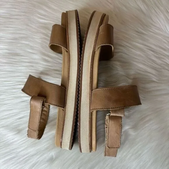 Nisolo Go-To Platform Sandals In Almond Size 9.5