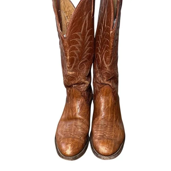 NOCANA Men's Brown Cowboy Boots MADE IN USA Size 9.5E 37178