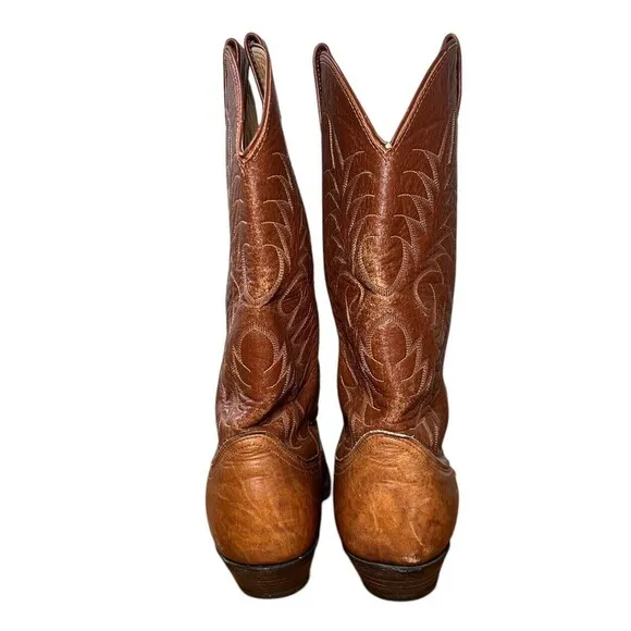 NOCANA Men's Brown Cowboy Boots MADE IN USA Size 9.5E 37178