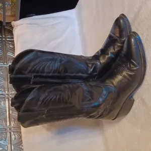 Nocona Western Boots black leather boots men's size  8