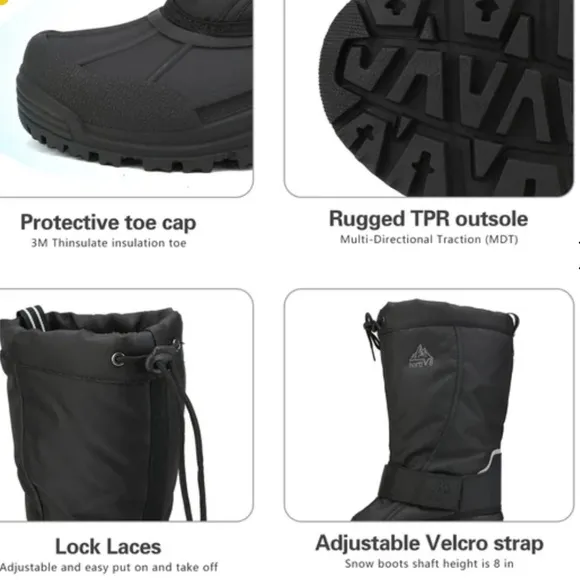 Norti V8 Men's Tall Snow Boots US Sz 11: NWT/ NO BOX