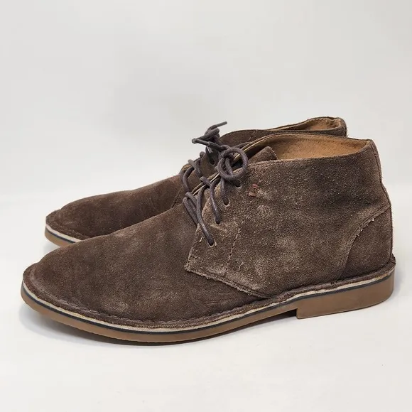 Nunn Bush Galloway Chukka Boots Mens 9.5 M Smoky Brown Suede Lace Up Round Toe