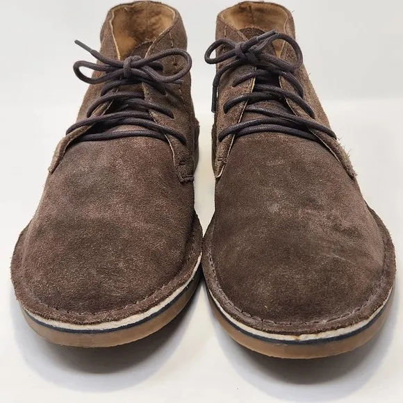 Nunn Bush Galloway Chukka Boots Mens 9.5 M Smoky Brown Suede Lace Up Round Toe