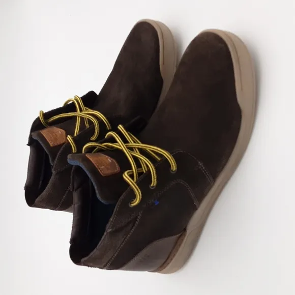 Nuupnn Bush ankle boots sneakers brown  Lace-up casual office 11.5 y2k suede