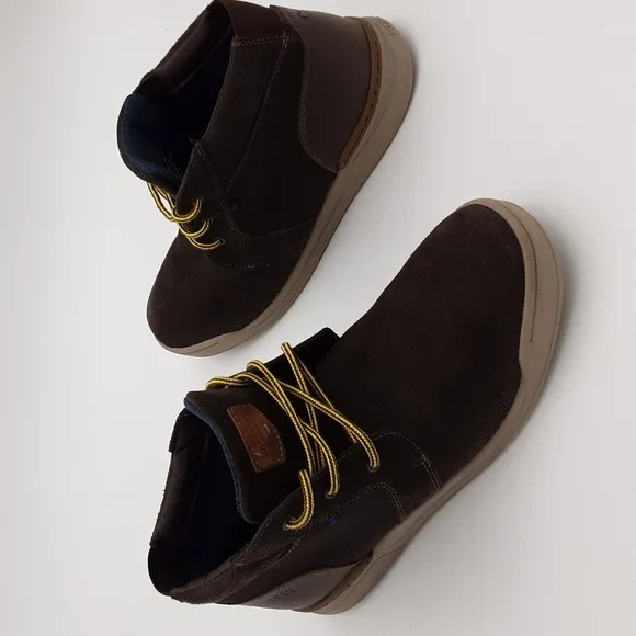 Nuupnn Bush ankle boots sneakers brown  Lace-up casual office 11.5 y2k suede