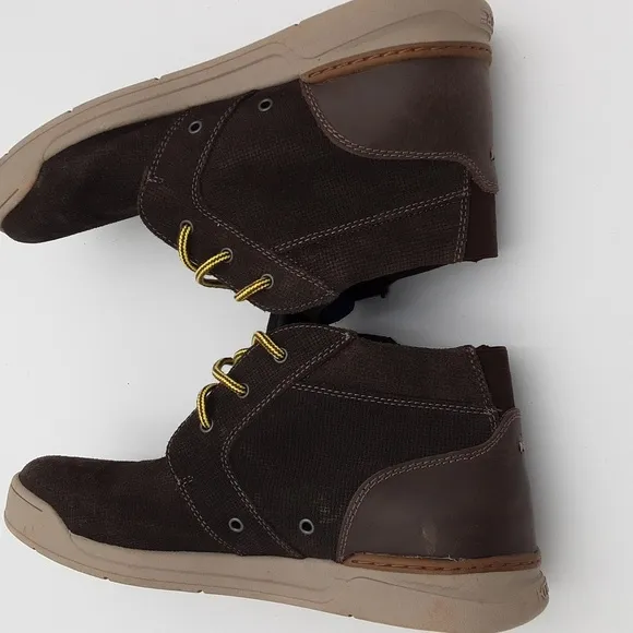 Nuupnn Bush ankle boots sneakers brown  Lace-up casual office 11.5 y2k suede
