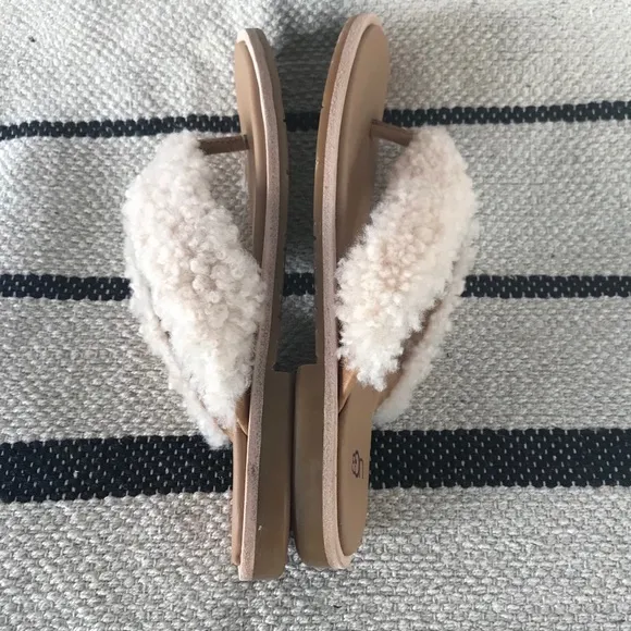 NW UGG Alicia Sheepskin Flip Flop Sandals