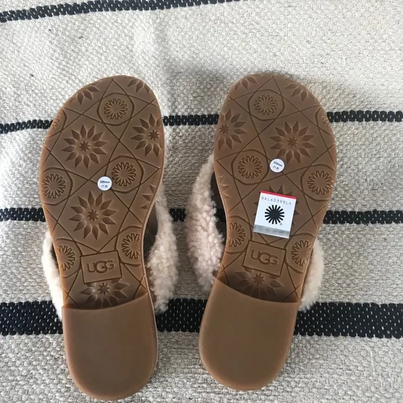 NW UGG Alicia Sheepskin Flip Flop Sandals
