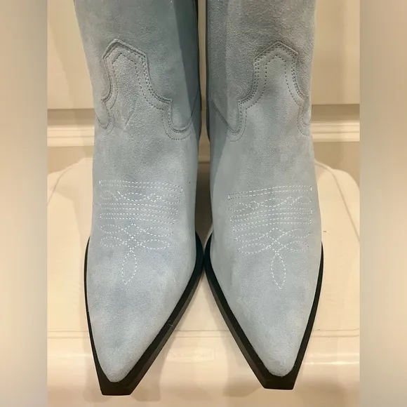 NWB Toral Fiona Premium Suede Western Boot-EU41 (10-10.5) Cielo/Negro