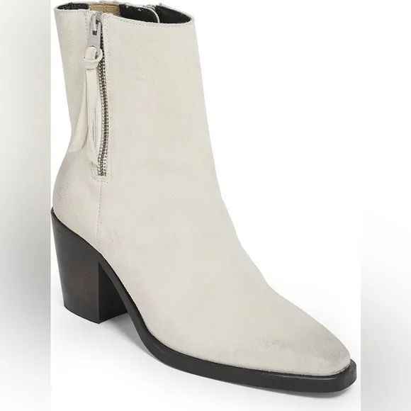 NWOB All Saints Cohen SuedeBoot in Stone White Sz 6