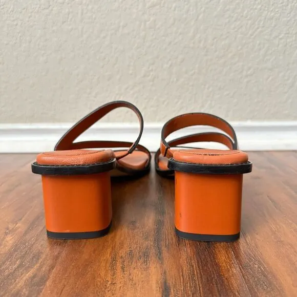 NWOB EVERLANE The Italian Leather Tourist Heel Sandals in Adobe Brown