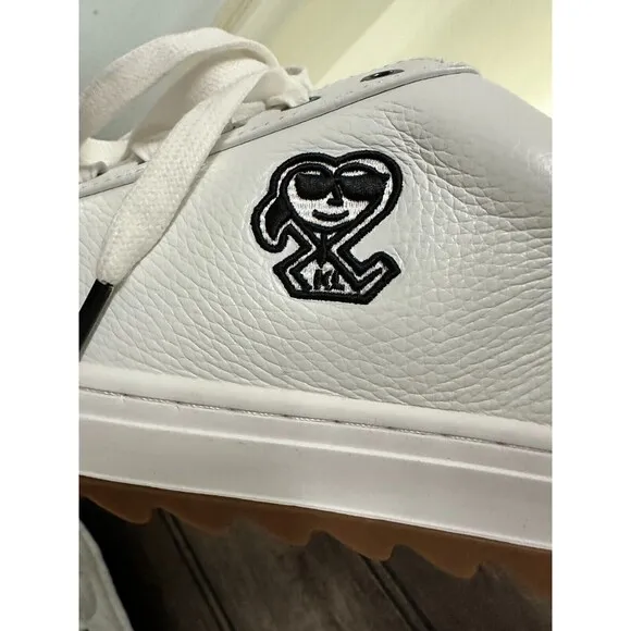 NWOB KARL LAGERFELD PARIS Men's SHOES 10.5 Side Heart Logo Patch Leather
