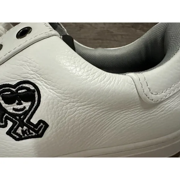 NWOB KARL LAGERFELD PARIS Men's SHOES 10.5 Side Heart Logo Patch Leather
