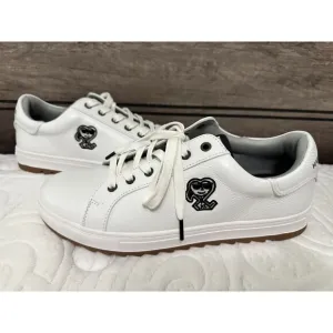 NWOB KARL LAGERFELD PARIS Men's SHOES 10.5 Side Heart Logo Patch Leather