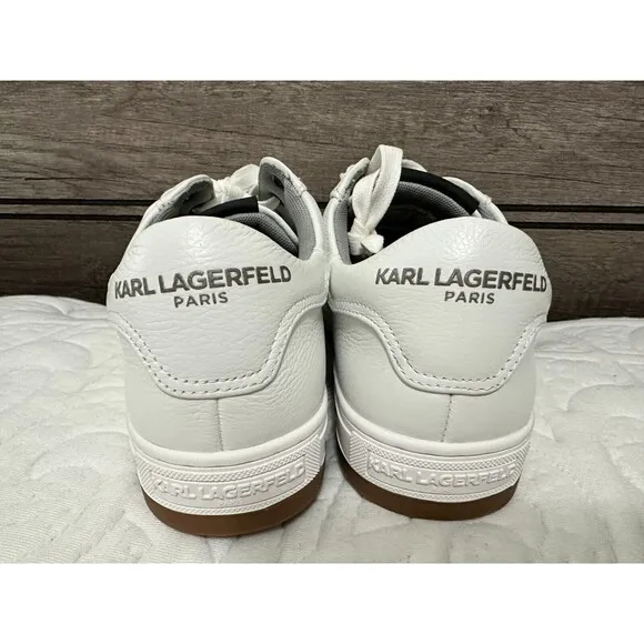 NWOB KARL LAGERFELD PARIS Men's SHOES 10.5 Side Heart Logo Patch Leather