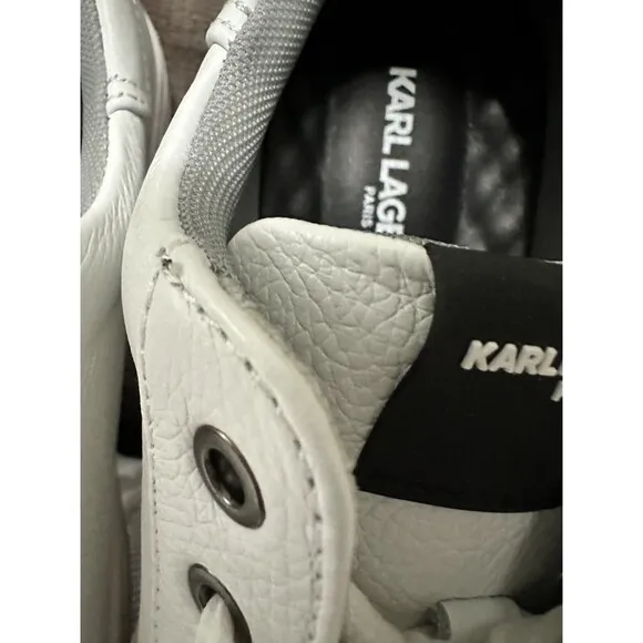 NWOB KARL LAGERFELD PARIS Men's SHOES 10.5 Side Heart Logo Patch Leather