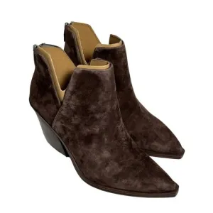 NWOB Vince Camuto Gigietta Womens Pointed Toe Brown Suede Ankle Booties Size 7