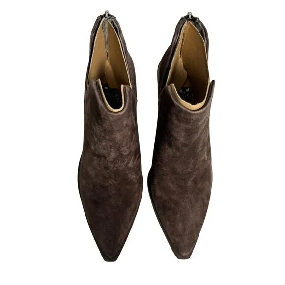 NWOB Vince Camuto Gigietta Womens Pointed Toe Brown Suede Ankle Booties Size 7