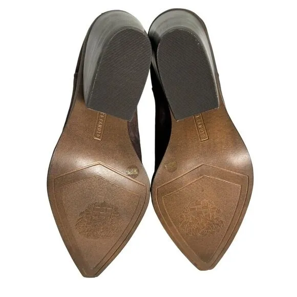 NWOB Vince Camuto Gigietta Womens Pointed Toe Brown Suede Ankle Booties Size 7
