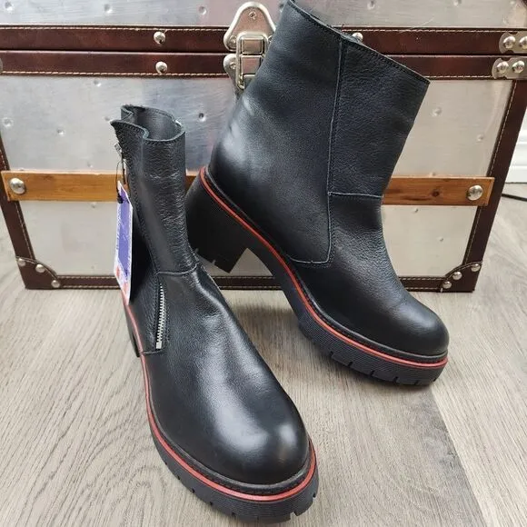 NWOB Bos. &amp; Co. Zap Leather Side Zip Boots size 41
