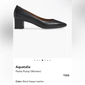 NWOT Aquatalia Pasha Pump (Women) in Black Nappa Leather, Size 10