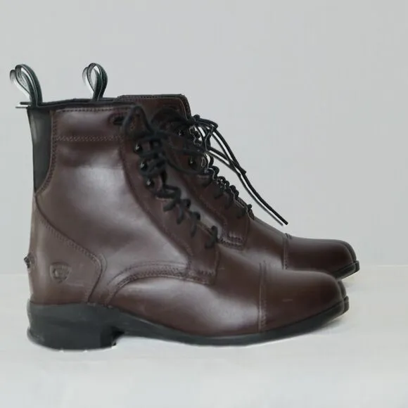 NWOT Ariat Sz 6B IV Heritage Paddock Brown Ankle Boots Combat Leather Lace Up