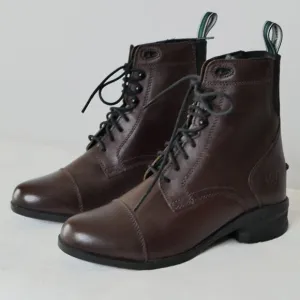 NWOT Ariat Sz 6B IV Heritage Paddock Brown Ankle Boots Combat Leather Lace Up