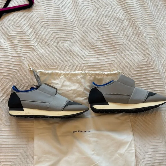 NWOT Balenciaga Men's Race Runner 'Grey' Sneakers