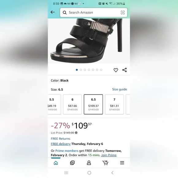 NWOT DKNY Black Strappy Sandals with Chunky Heel and Open Toe – Size 6.5