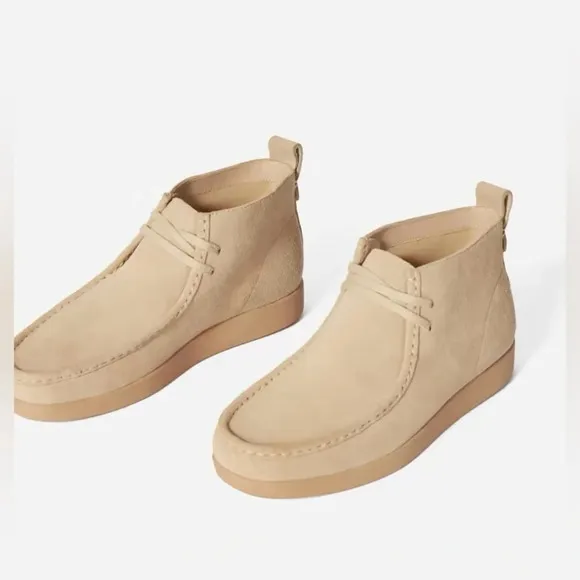NWOT Everlane Suede Moc toe boots